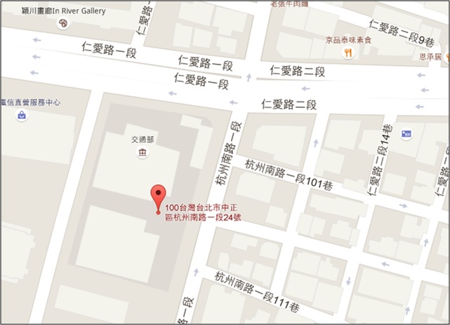 集思交通部會議中心google map位置圖