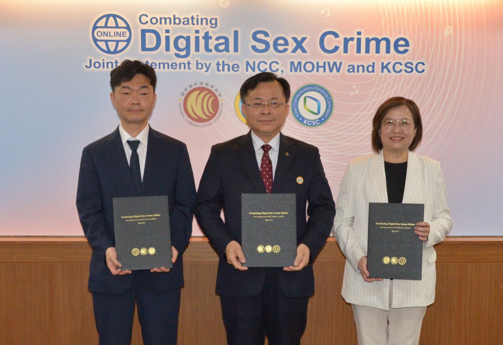 Photo 1: Joint Statement on Combating Digital Sex Crime Online by the NCC, MOHW and KCSC.